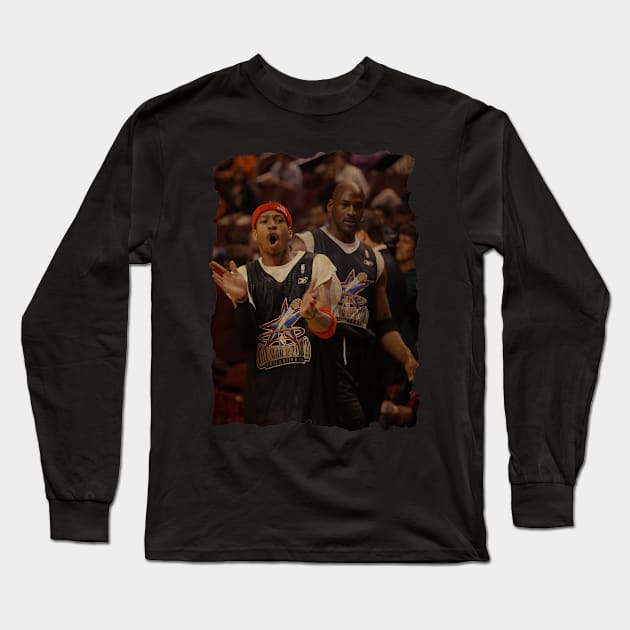 Allen Iverson and Michael Jordan, in NBA All-Star Practice Long Sleeve T-Shirt by CAH BLUSUKAN